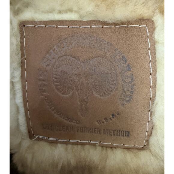 VTG The Sheepskin Traders Shearling Suede Coat Jacket Sz 38 Rancher Tan 80s,USA - Picture 9 of 10
